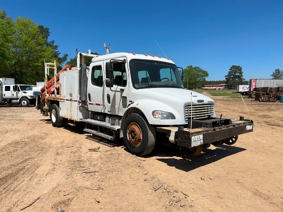 2005 Freightliner Business Class M2 Crane Truck, Hirail, Crew Cab, Mercedes