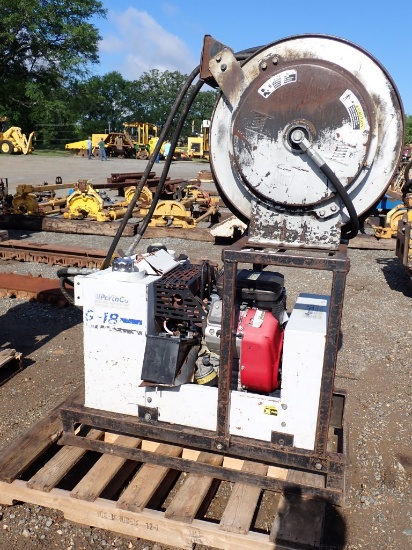 PORTACO GP18 HYDRAULIC POWER PACK,  18HP GAS,,W/ HOSE REEL & HYDRAULIC HOSE