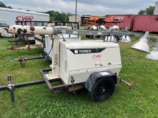 2009 TEREX AL4000 TOWABLE LIGHT TOWER/GENERATOR,  MARATHON 6KW GENERATOR, K