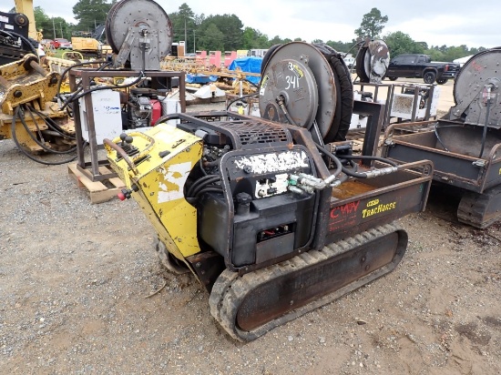 STANLEY TRACHORSE CART,  HONDA GAS, RUBBER TRACKS, HOSE REEL W/ HYD HOSE,