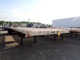 1996 TRANSCRAFT COMBO FLATBED TRAILER,  48', SPREAD AXLE, 11R24.5 TIRES ON