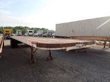 NABORS FLATBED TRAILER,  TANDEM AXLE, SPING RIDE, 10-20 ON DAYTONS, S# 4842