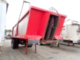 2014 HILBILT 24-26FL END DUMP TRAILER,  24' , TANDEM AXLE, AIR RIDE, 11R24.