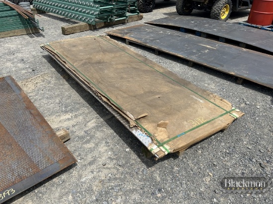 (2) DIAMOND PLATE ALUMINUM SHEETS,  4' X 10' X 1/8"