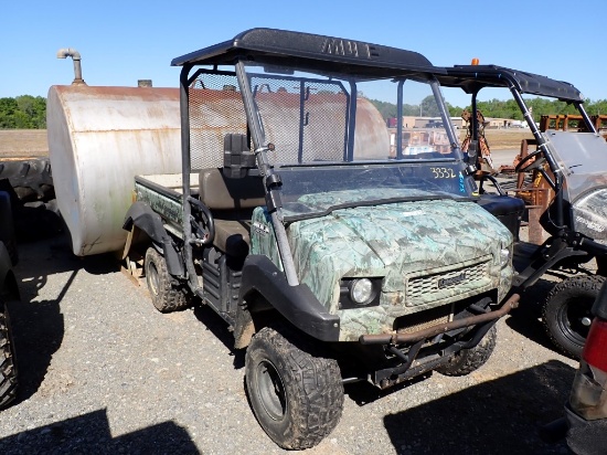 2009 KAWASAKI 410 MULE UTV 1,230 (+/-) HRS  GAS, AUTO, 4X4, W/ DUMP BED