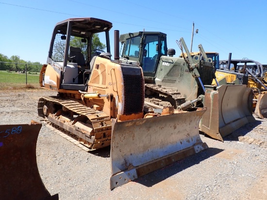CASE 650K DOZER, 608+ hrs on meter but not correct,  OROPS, 16" TRACKS, 6-W