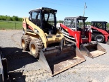 CATERPILLAR 246B SKID STEER,  RUBBER TIRES, DIESEL, ROPS, BUCKET, AUX HYDRA