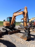 2016 CASE CX57C MINI EXCAVATOR, 1,999+ hrs,  RUBBER TRACKS, CAB, AC, 24