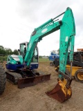 IHI 80NX3 MINI EXCAVATOR, 6750+ hrs,  CAB, AC, RUBBER TRACKS, 7' BACKFILL B