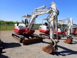 TAKEUCHI TB260 MINI EXCAVATOR, 2,734hrs(+/-)  OPEN ROPS, RUBBER TRACKS, 18