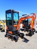 2023 AGT QH13R MINI EXCAVATOR, 0+hrs  CAB, GAS ENGINE, RUBBER TRACKS, MANUA