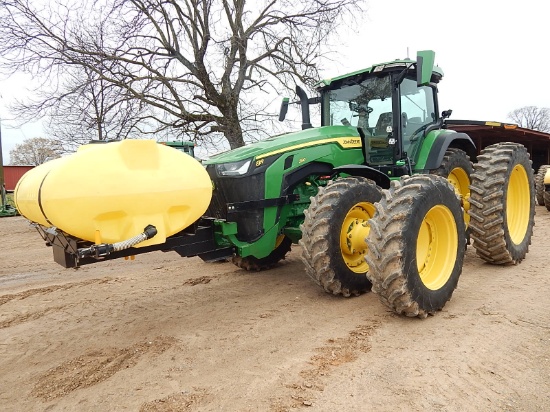 2021 JOHN DEERE 8R 250 TRACTOR,  MFWD, POWERSHIFT TRANSMISSION, 6 HYDRAULIC