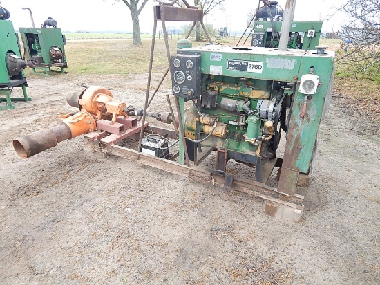 JOHN DEERE 276D POWER UNIT  WITH BERKLEY 8X6 PUMP, SKID MOUNTED, 8000 HOURS