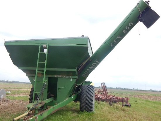 BRANDT GCX850 GRAIN CART,  18" AUGER NEW FLIGHTING ON FOLDING AUGER, ROLLOV