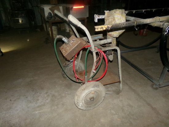 LOT WITH TRAILER WIRE TEST CART AND (2) ROLLING CARTS