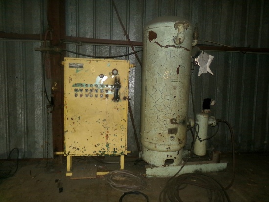 LARGE ELECTRICAL CONTROL BOX AND AIR TANK DRYER,  **CONTROL BOX TACK WELDED