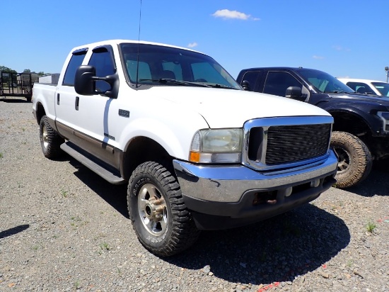2002 FORD F-250 TRUCK, 260,526+ mi,  CREW CAB, LARIAT, 7.3 LITRE V8 DIESEL,