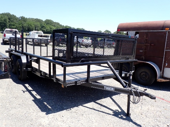 2024 TIGER LANDSCAPE TRAILER, 16', DOVETAIL, FOLDING RAMP GATE, TANDEM ...