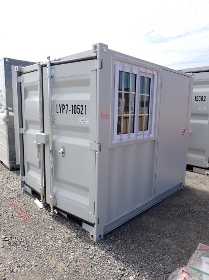 CONTAINER,  6'8"X8', DOUBLE DOORS, WALK-IN DOOR, WINDOW, S# LYP8-12582