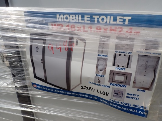BASTONE MOBILE TOILET,  WATER/ ELECTRIC CONNECTIONS, TOILET , SINK, LIGHTS,