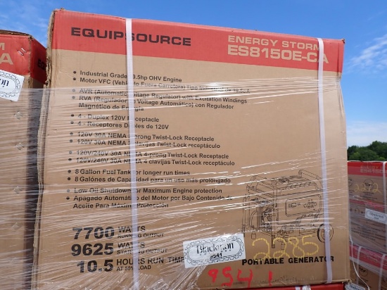 EQUIPSOURCE ENERGY STORM ES8150E-CA PORTABLE GENERATOR,  INDUSTRIAL 19.5-HP