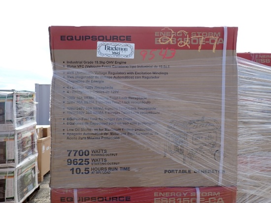EQUIPSOURCE ENERGY STORM ES8150E-CA PORTABLE GENERATOR,  INDUSTRIAL 19.5-HP