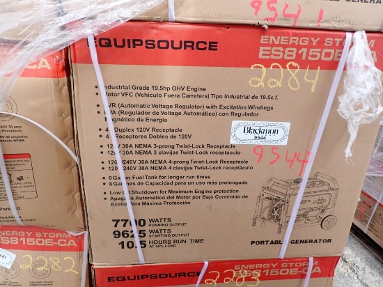 EQUIPSOURCE ENERGY STORM ES8150E-CA PORTABLE GENERATOR,  INDUSTRIAL 19.5-HP