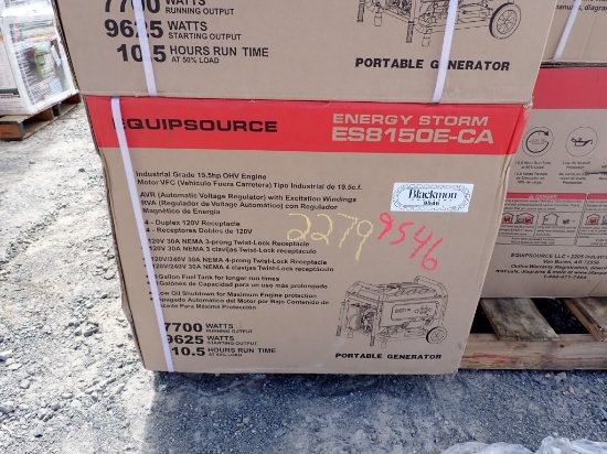 EQUIPSOURCE ENERGY STORM ES8150E-CA PORTABLE GENERATOR,  INDUSTRIAL 19.5-HP