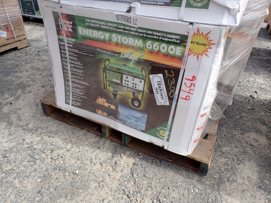 EQUIPSOURCE ENERGY STORM 6600E PORTABLE GENERATOR,  INDUSTRIAL 13-HP GAS EN
