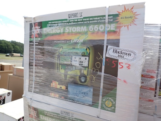 EQUIPSOURCE ENERGY STORM 6600E PORTABLE GENERATOR,  INDUSTRIAL 13-HP GAS EN