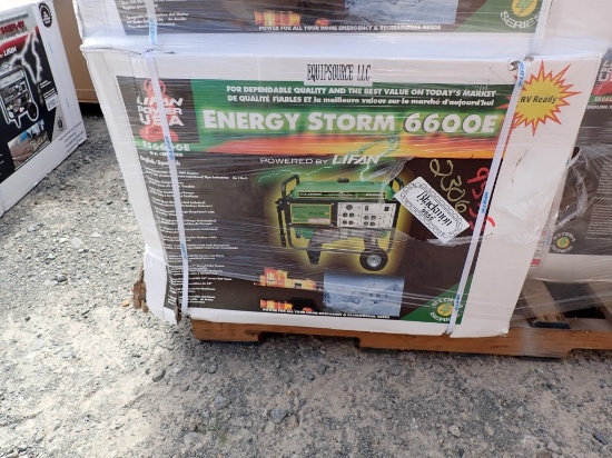 EQUIPSOURCE ENERGY STORM 6600E PORTABLE GENERATOR,  INDUSTRIAL 13-HP GAS EN