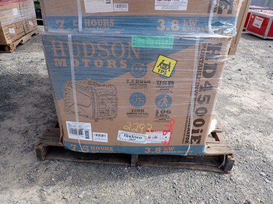 HUDSON MOTORS HD4500IE PORTABLE INVERTER GENERATOR,  220-CC GAS ENGINE, 450