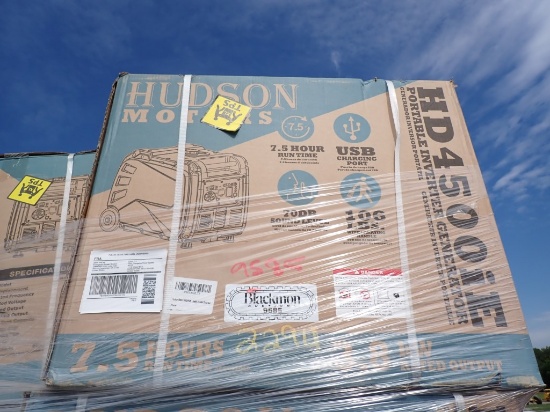 HUDSON MOTORS HD4500IE PORTABLE INVERTER GENERATOR,  220-CC GAS ENGINE, 450