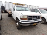 1995 FORD F-350 ROLLBACK WRECKER TRUCK, 242,578+ mi,  DIESEL, AUTOMATIC, DR