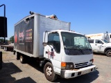 2001 ISUZU BOX TRUCK, 195,772+ mi,  ISUZU DIESEL, AUTO, SINGLE AXLE, SPRING