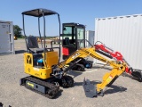 MIVA VA12CS MINI EXCAVATOR,  420CC GAS, RUBBER TRACK, PUSH BLADE, OPEN CANO