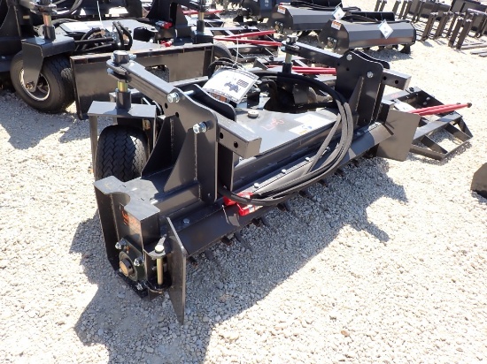 2024 LAND HONOR PR-12-72W SKID STEER ATTACHMENT,  NEW, HYD POWER RAKE, 85"