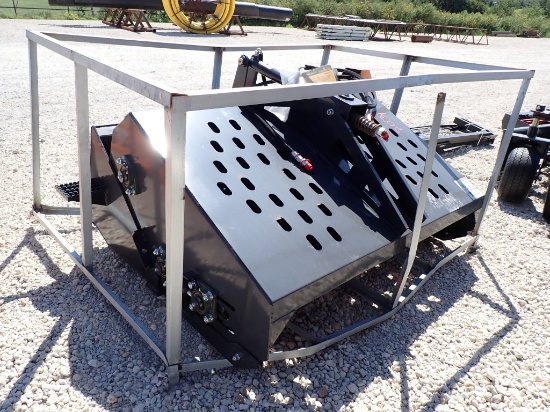 2024 LAND HONOR LR-12-72W SKID STEER ATTACHMENT,  NEW, HYD LANSCAPE RAKE, 7