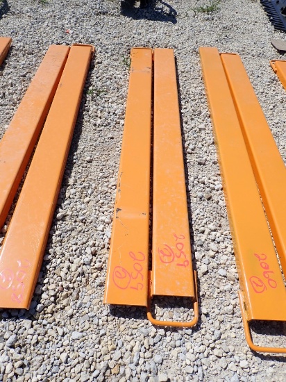 FORK EXTENSIONS,  (2) NEW, 6', AS IS WHERE IS