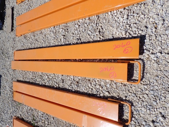 FORK EXTENSIONS,  (2) NEW, 6', AS IS WHERE IS
