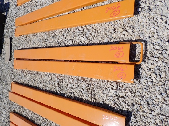 FORK EXTENSIONS,  (2) NEW, 6', AS IS WHERE IS