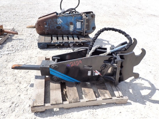 OKADA 800 EXCAVATOR ATTACHMENT,  HYD BREAKING HAMMER, AS IS WHERE IS
