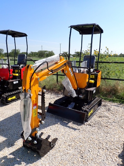 MIVA VA13 MINI EXCAVATOR,  NEW, CANOPY, GAS ENGINE, RUBBER TRACKS, 16" BUCK
