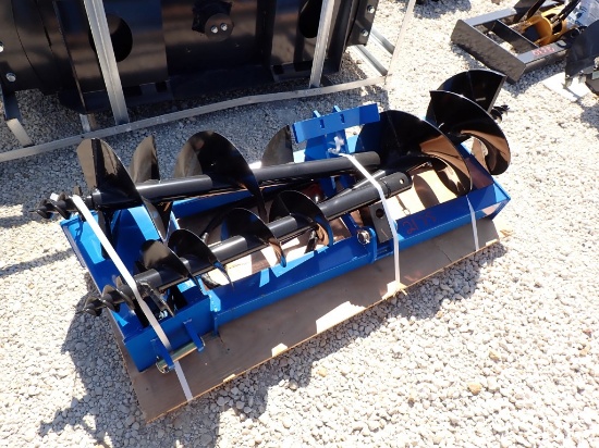 SKID STEER ATTACHMENT,  NEW, HYD AUGER, 8",12",16", AS IS WHERE IS