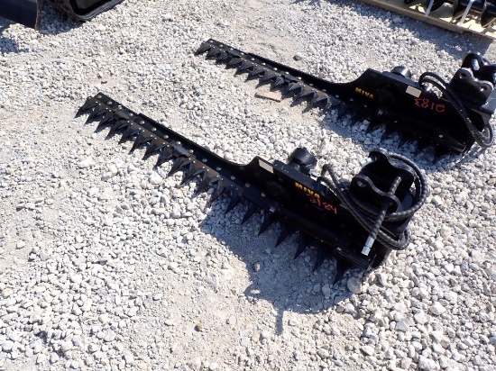 MINI EXCAVATOR ATTACHMENT,  NEW, 60" HYD HAY SICKLE BAR CUTTER/MOWER, AS IS