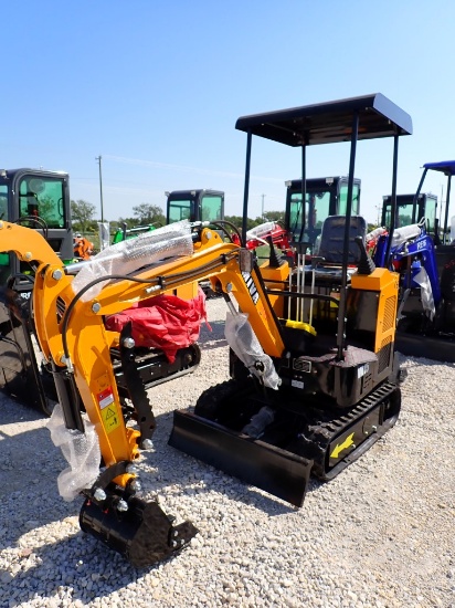 MIVA VA15 MINI EXCAVATOR,  RUBBER TRACKS, 16" BUCKET, BACKFILL BLADE, MANUA