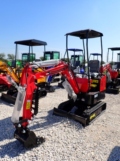 MIVA VA13 MINI EXCAVATOR,  GAS ENGINE, RUBBER TRACKS, 16" BUCKET, BACKFILL