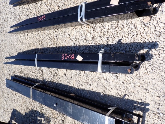 FORK EXTENSIONS,  (2), NEW, 6', AS IS WHERE IS