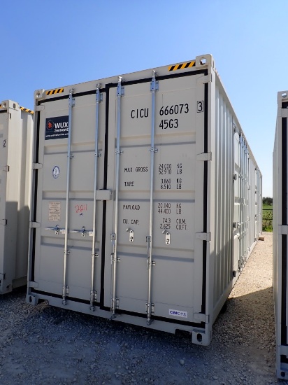 2024 SEA CONTAINER,  NEW, SINGLE TRIP, 40', SWINGING END DOORS, DUAL 10' SI