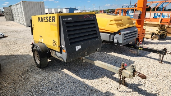 2008 KAESER M57 AIR COMPRESSOR, SHOWING 2689 HRS,  KUBOTA 2.4L DIESEL, TRAI